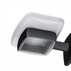 Мыльница для ванной AM.PM Gem с держателем стекло/металл черная (A9034222) - фото 7