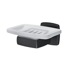 Изображение товара Мыльница для ванной AM.PM Gem с держателем стекло/металл черная (A9034222)