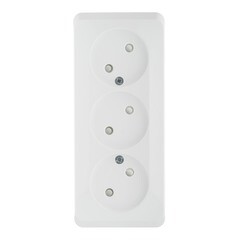 Изображение товара Розетка Systeme Electric Этюд накладная белая со шторками (PA16-010B)