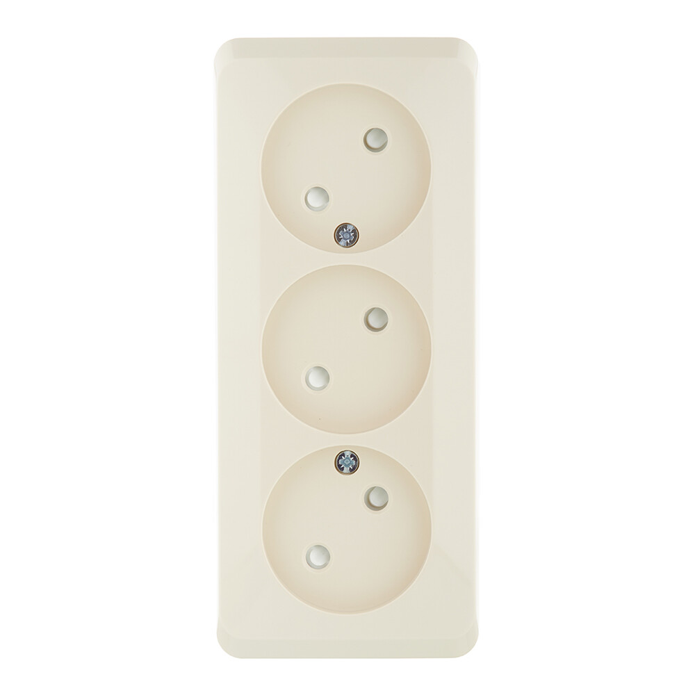 Изображение товара Розетка накладная кремовая Systeme Electric Этюд со шторками