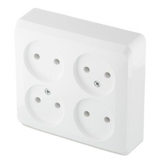 Розетка Systeme Electric Этюд накладная белая (PA16-205B) - фото 4