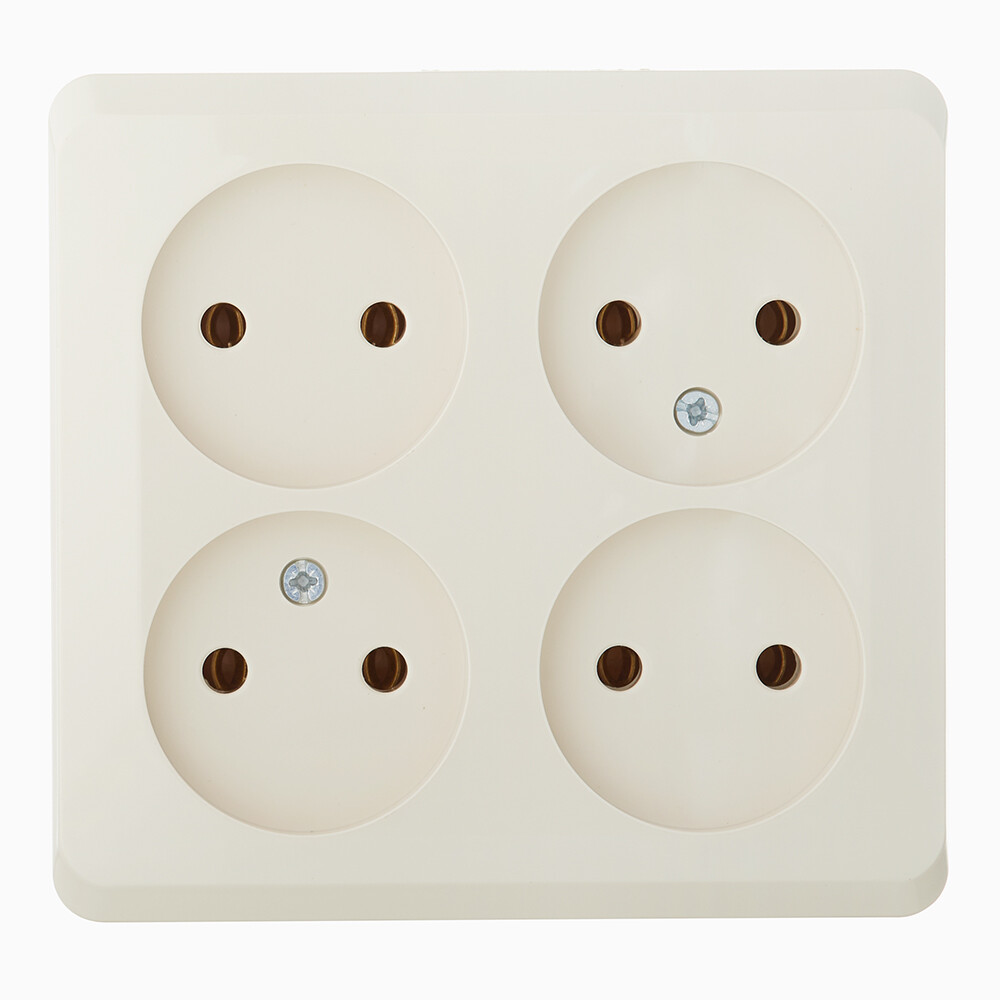 Изображение товара Розетка накладная Systeme Electric Этюд PA16-205K кремовая