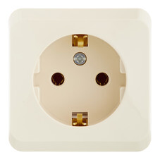 Розетка Systeme Electric Этюд накладная кремовая (PA16-003K)