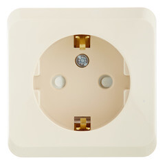 Изображение товара Розетка Systeme Electric Этюд накладная кремовая со шторками (PA16-004K)