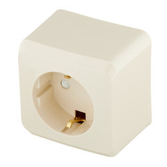 Розетка Systeme Electric Этюд накладная кремовая со шторками (PA16-004K) - фото 5