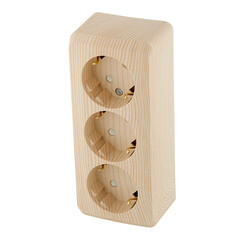 Розетка Systeme Electric Этюд накладная сосна со шторками (PA16-012D) - фото 5