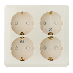 Изображение товара Розетка Systeme Electric Этюд накладная кремовая со шторками (PA16-208K)