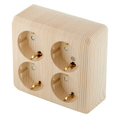 Розетка Systeme Electric Этюд накладная сосна со шторками (PA16-208D) - фото 5