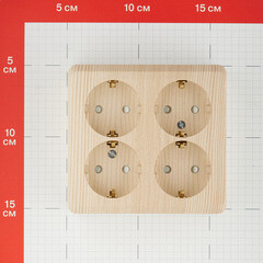 Розетка Systeme Electric Этюд накладная сосна со шторками (PA16-208D) - фото 3