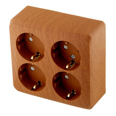 Розетка Systeme Electric Этюд накладная бук со шторками (PA16-208T) - фото 2