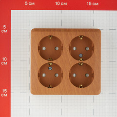 Розетка Systeme Electric Этюд накладная бук со шторками (PA16-208T) - фото 4
