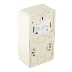 Блок выключатель и розетка Systeme Electric Этюд двухклавишный накладной кремовый (BPA16-202K) - фото 3