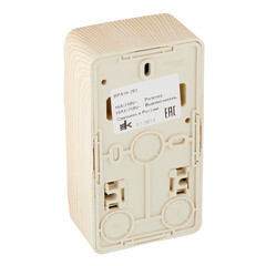 Блок выключатель и розетка Systeme Electric Этюд двухклавишный накладной сосна (BPA16-202D) - фото 3