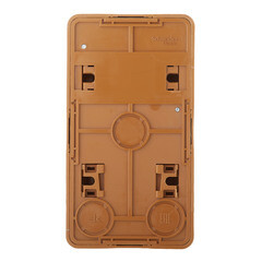 Блок выключатель и розетка Systeme Electric Этюд двухклавишный накладной бук (BPA16-202T) - фото 4