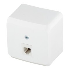 Розетка телефонная Systeme Electric Этюд накладная белая (TELA-001B) - фото 5