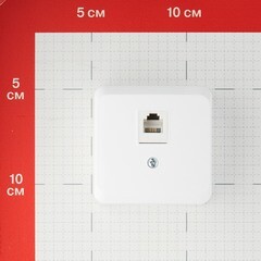 Розетка телефонная Systeme Electric Этюд накладная белая (TELA-001B) - фото 2