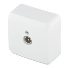 Розетка телевизионная Systeme Electric Этюд накладная белая (TVA-002B) - фото 5