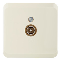 Изображение товара Розетка телевизионная Systeme Electric Этюд накладная кремовая (TVA-002K)