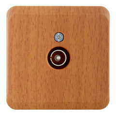 Изображение товара Розетка телевизионная Systeme Electric Этюд накладная бук (TVA-002T)