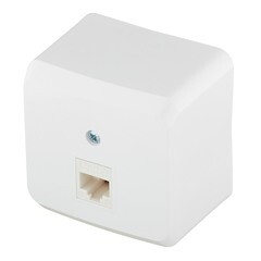 Розетка компьютерная Systeme Electric Этюд накладная белая (KOMA-001B) - фото 3