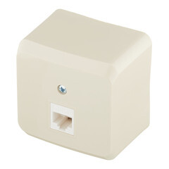 Розетка компьютерная Systeme Electric Этюд накладная кремовая (KOMA-001K) - фото 5