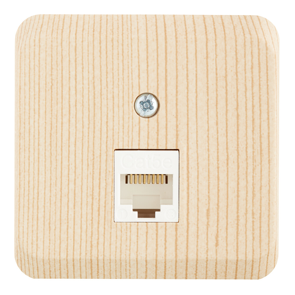 Изображение товара Розетка компьютерная Systeme Electric Этюд накладная сосна IP20