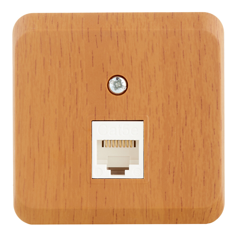 Изображение товара Розетка компьютерная Systeme Electric Этюд KOMA-001T накладная с RJ45 и открытой установкой Россия