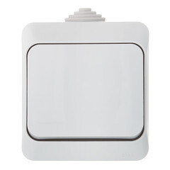 Выключатель Systeme Electric Этюд одноклавишный накладной серый (BA10-041C) - фото 1