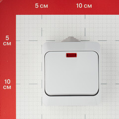 Выключатель Systeme Electric Этюд одноклавишный накладной серый с подсветкой (BA10-045C) - фото 2