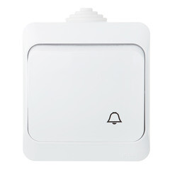 Изображение товара Выключатель Systeme Electric Этюд одноклавишный накладной белый с самовозвратом (KA10-041B)