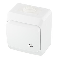 Выключатель Systeme Electric Этюд одноклавишный накладной белый с самовозвратом (KA10-041B) - фото 5