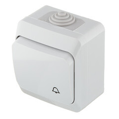 Выключатель Systeme Electric Этюд одноклавишный накладной серый с самовозвратом (KA10-041C) - фото 2