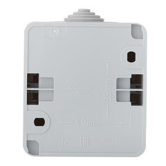 Выключатель Systeme Electric Этюд одноклавишный накладной серый с самовозвратом (KA10-041C) - фото 5