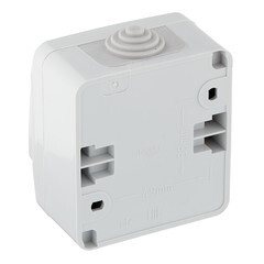 Выключатель Systeme Electric Этюд двухклавишный накладной серый (BA10-042C) - фото 3