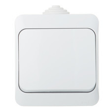 Переключатель Systeme Electric Этюд одноклавишный накладной белый (BA10-046B)