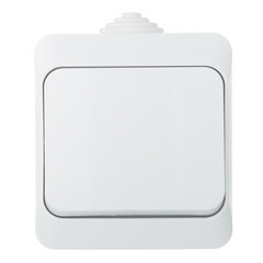 Переключатель Systeme Electric Этюд одноклавишный накладной белый (BA10-046B) - фото 1