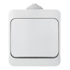 Переключатель Systeme Electric Этюд одноклавишный накладной серый (BA10-046C) - фото 1