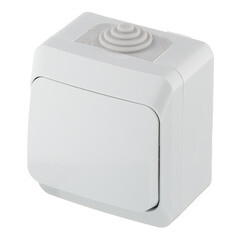 Переключатель Systeme Electric Этюд одноклавишный накладной серый (BA10-046C) - фото 2