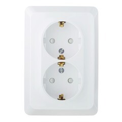 Розетка Systeme Electric Этюд накладная белая со шторками (PA16-108B) - фото 1