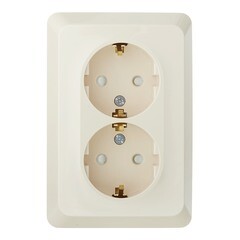 Изображение товара Розетка Systeme Electric Этюд накладная кремовая со шторками (PA16-108K)