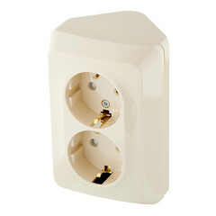 Розетка Systeme Electric Этюд накладная кремовая со шторками (PA16-108K) - фото 4