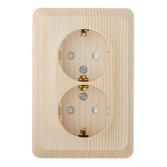 Изображение товара Розетка Systeme Electric Этюд накладная сосна со шторками (PA16-108D)