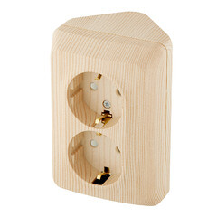 Розетка Systeme Electric Этюд накладная сосна со шторками (PA16-108D) - фото 3