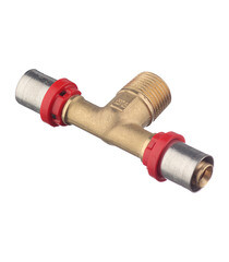 Тройник Tiemme 16(пресс) х 1/2 НР(ш) х 16(пресс) - фото 2