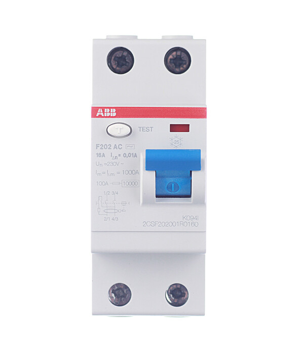 УЗО ABB S F202 16А 1P+N тип AC 10 мА 10 кА (2CSF202001R0160)