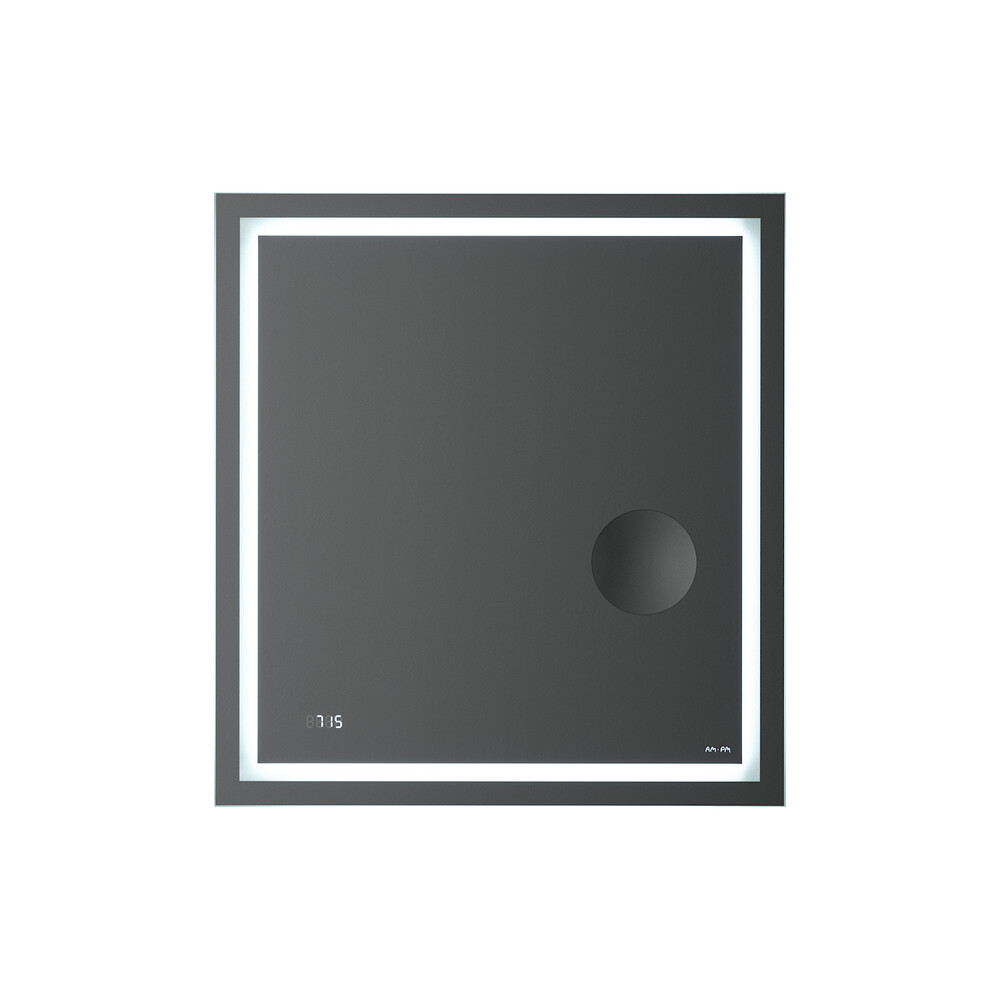 Изображение товара Зеркало с подсветкой и часами AM.PM Gem 65x70 см с увеличительным зеркалом