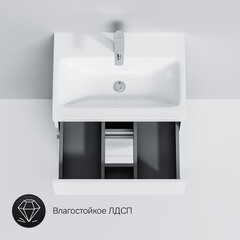 Тумба под раковину AM.PM Gem S 60 см напольная белая (M91FSX0602WG) - фото 9