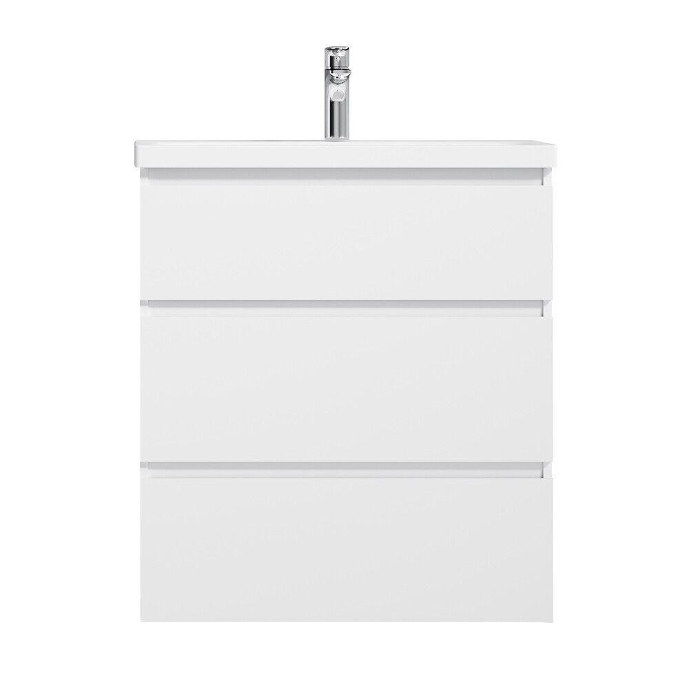 Изображение товара Тумба под раковину AM.PM Gem S 75 см напольная белая с ящиками современная качественная