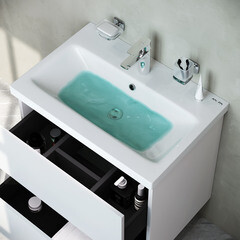 Тумба под раковину AM.PM Gem 60 см подвесная белая (M90FHX06022WG) - фото 10