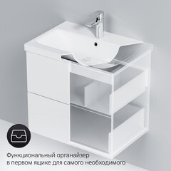 Тумба под раковину AM.PM Gem 60 см подвесная белая (M90FHX06022WG) - фото 8